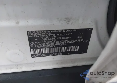 2021 Toyota Rav4 Xle z USA, uszkodzony, nr VIN 2T3P1RFV8MW149017